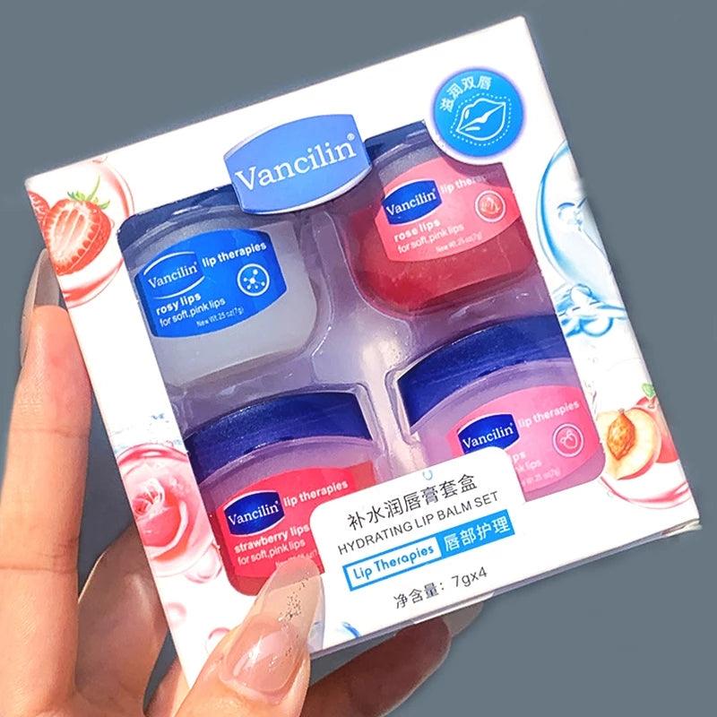 4PCs Lip Balm Moisturizing Lipstick Base Moisturizer Makeup Natural Plant Anti-Cracking Lip Care Petroleum Jelly Lip Balm - WMV LLC