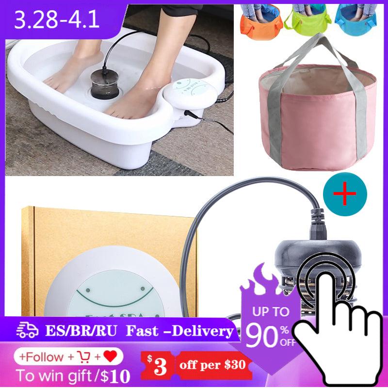 Foot Massage Ionic Detox Foot Bath Aqua Cell Spa Machine Ion Cleanse Ionic Foot Bath Massage Detox Foot Detox Arrays Aqua Spa - WMV LLC